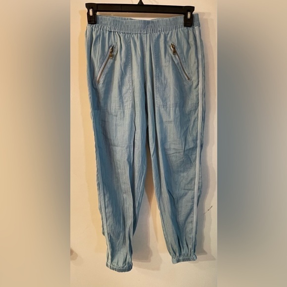 Young Fabulous & Broke Pants - Young Fabulous & Broke blue tencel joggers